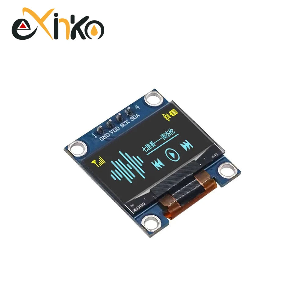 1-10pcs 0.96 Inch OLED Display Module I2C IIC SPI Serial 128X64 LCD 3.3-5V 4 Pin White/Blue/Yellow Blue  for Arduino