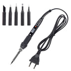 JCD Electric Soldering Iron Kit 80W LCD Digital Display Adjustable Temperature 220V/110V Solder Iron Welding Repair Tools 908S