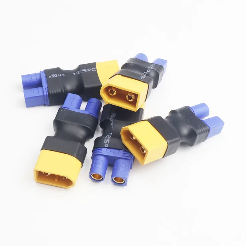 5Pcs Adapter XT60 To XT30 XT90 EC5 TRX T Female To Male Plug Deans Connectors Plug RC Helicopter Quadcopter Lipo Battery Control