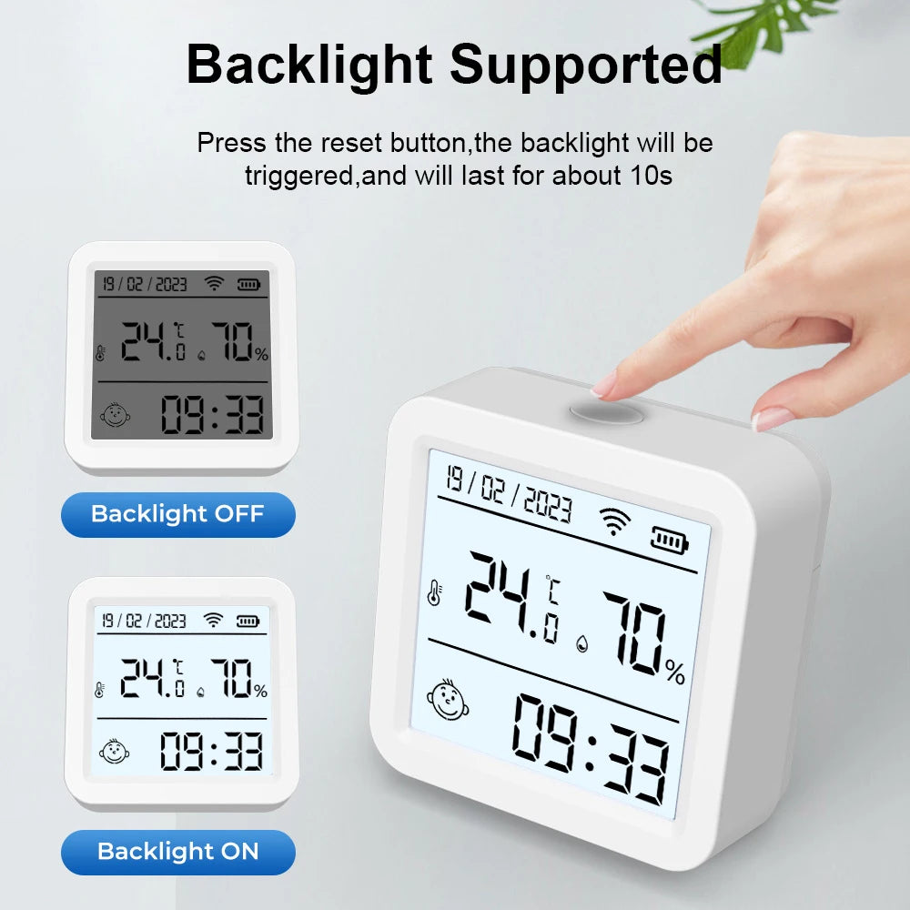 Tuya WIFI Temperature and Humidity Sensor Hygrometer Thermometer with/No LCD Display Indoor Support Alexa Google Assistant