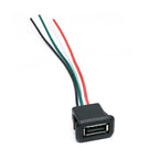 USB 2.0 Female Base 2P/4P Direct Pressure Buckle Welding Wire Type A-Port Waterproof Socket Charging Female Plug