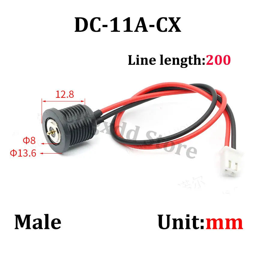 Cltgxdd DC-10A/11A-CX DC-12A-CX DC-15A-CX Magnetic Male Female Connector W/ XH Terminal 8mm 10mm Magnetic Plug With Line  Cable
