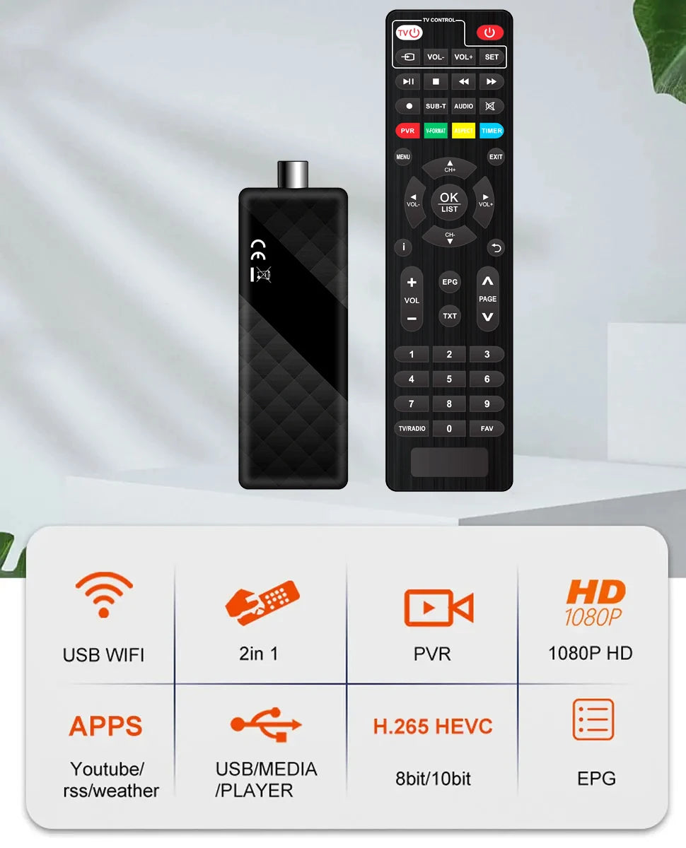 Dluxury U3mini DVB T2 DVB C Digital TV Decoder HD Free TV Channels 7Days EPG TV Tuner for Spain France Itlay Columbia ect