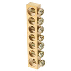 Ground Bar 7‑Hole Electrical Distribution Wire Screw Terminal Brass Ground Neutral Bar Terminal Bar
