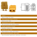 XT60 Male Female Bullet Connectors Plug Adapter With 14 AWG Silicon Wire For ESC Lipo Battery Extension Quadcopter Multicopter