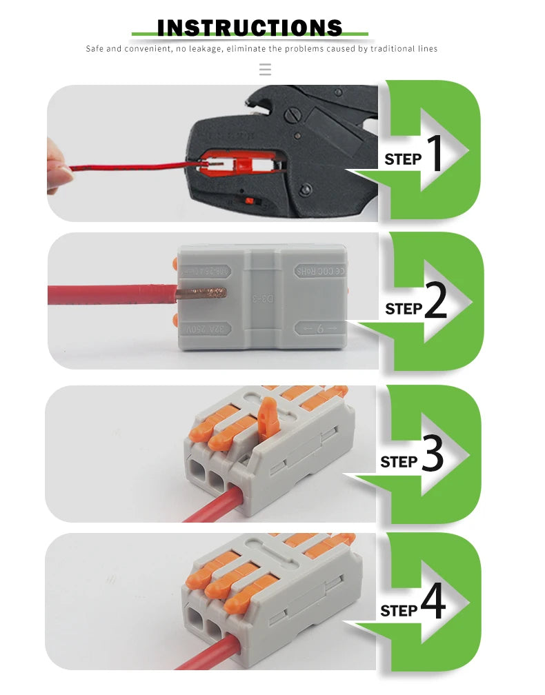 10PCS 2/3 in 2/3 out Quick Wire Connector Universal Compact SPL 222 223 Lever Push-in Electrical Cable Terminal Led Strip Light