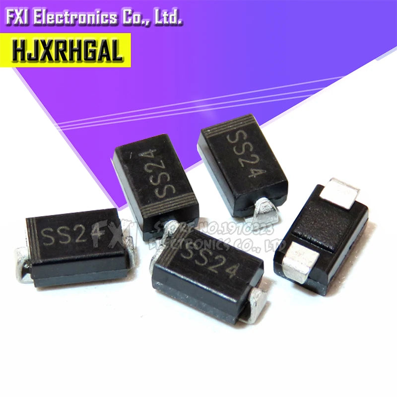 100pcs SR240 DO-214AC SCHOTTKY DIODE SS24 2A 40V SMA  SMD   New original