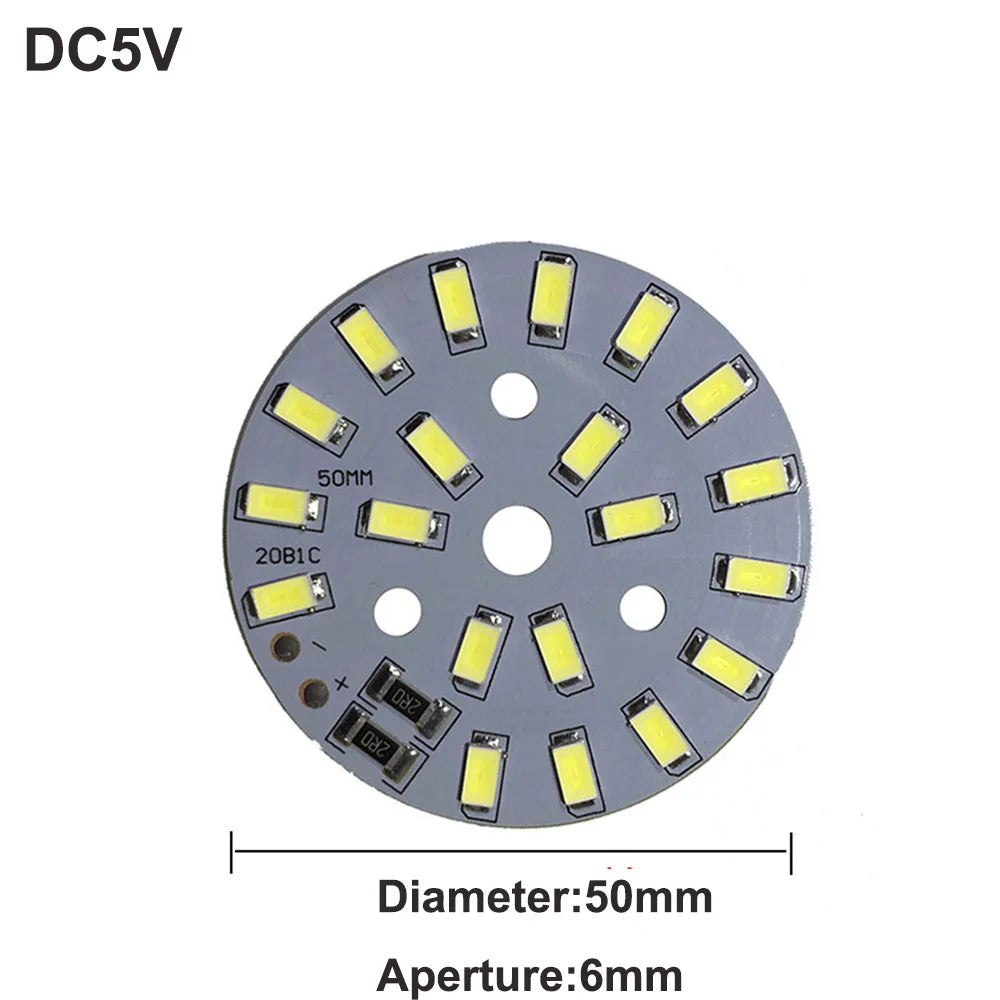 1Pcs USB Plug DC5V LED Light Source SMD5730 LED Light Beads Ring Chip with Black 1.5M Switch Cable 5W 10W 12W White /Warm Light.