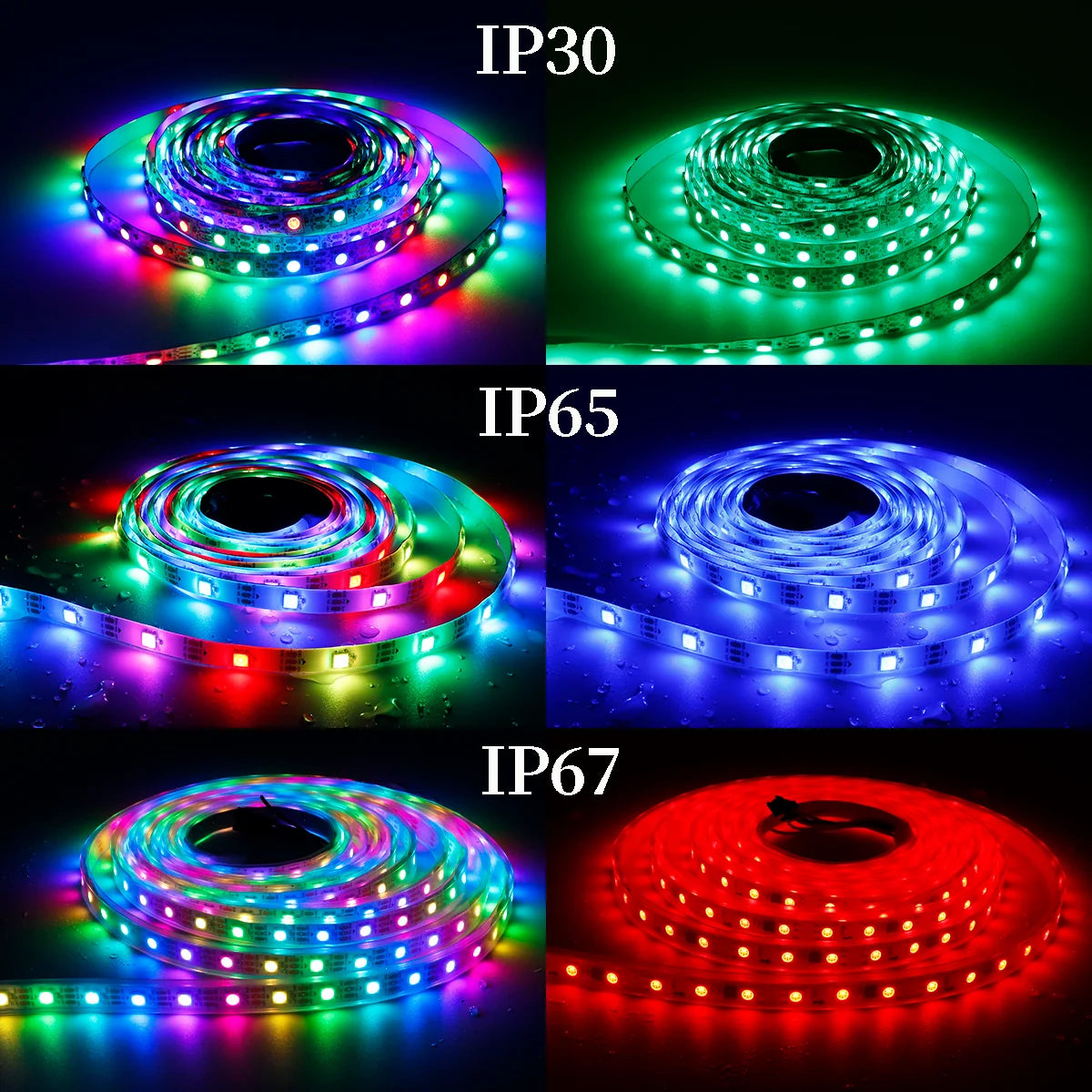 WS2812B Smart Led Strip WS2812 30/60/144Pixels/m RGB Individually Addressable Light USB Bluetooth Music Controller Kit DC5V