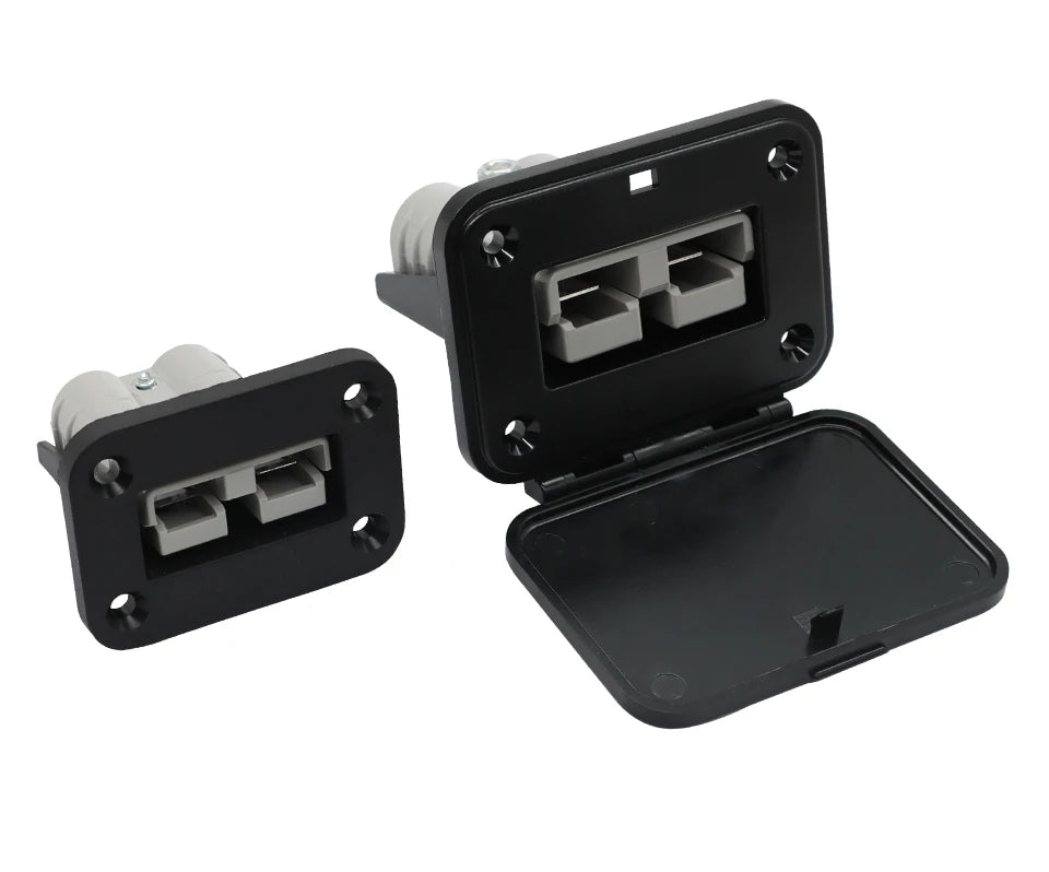 OMCH 1/2/5PCS 50A/120A/175A For Double Pole Plug Connector with Mount Bracket Panel Cover For Boat Truck Cable Connectors Plug