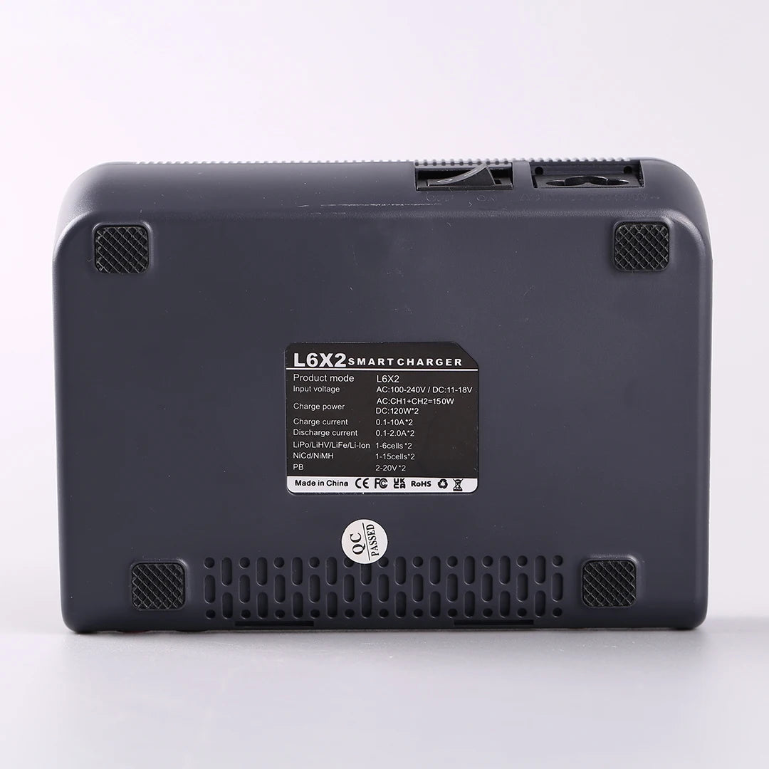 HTRC L6X2Lipo Intelligent Balanced Charger for RC Model Aircraft Dual Channel 2-6S Remote Control LiPo Battery Charger