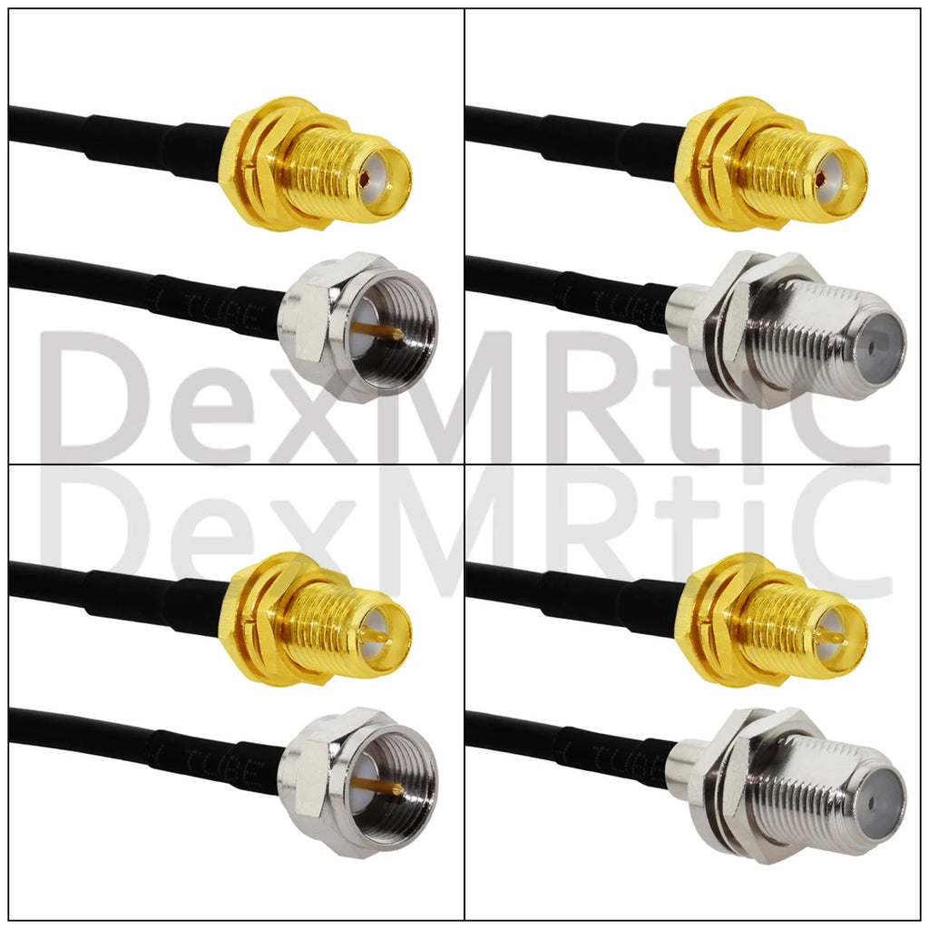 1pc SMA RF/RP Male/Female to F Plug Jack Pigtail Cable RG174 20cm/30cm/50cm NEW SMA to F RF Coax Adapter
