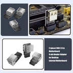 USB2.0 To Motherboards 9Pin Header Adapter Converts Internal 1/2 USB Female To 9pin Connector For Desktop Expansion