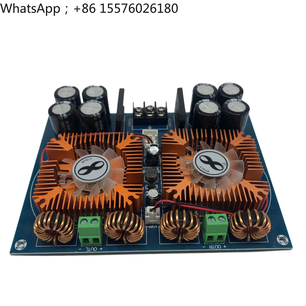 XH-M254 High Power TDA8954TH Dual Core Digital Power Amplifier Board Audio Amplifier Board with Fan 420W * 2
