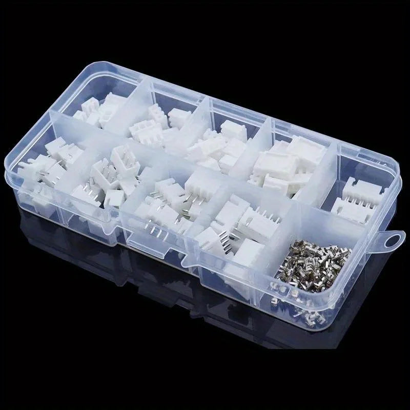 230pcs/box JST connector wire connector adapter kit XH2.54 2p 3p 4p 5p pin 2.54mm spacing terminal kit/housing/pin connector