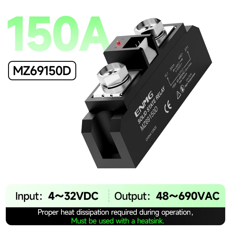 ENMG MZ69150D Industrial Grade High Power Solid State Relay SSR DC Input AC Output Opto Isolated Long Life No Contact Heating
