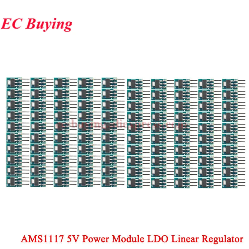 100Pcs/1pc AMS1117 3.3V 5V Power Supply Module AMS1117-3.3 AMS1117-5.0 LDO Linear Voltage Regulator Board 800mA PCB