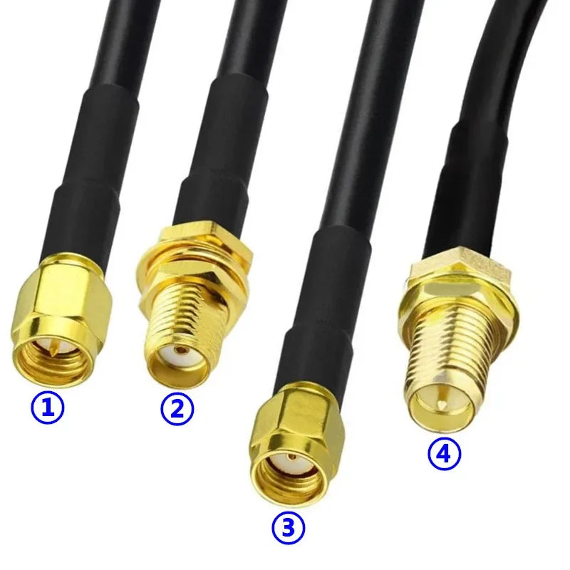 10pcs/lot SMA Male Plug SMA Female RP SMA Male Female Connector Crimp for RG58 LMR195 RG142 RG400