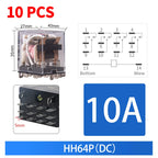 10pcs Small Intermediate Relay AC 220V DC C24 HH52P HH53P HH62P HH63P LED  General Mini Electromagnetic Relay Wholesale