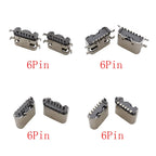 10Pcs USB Connector Type C Female Charging Port Jack 2P/6P/16P/24 Pin Soldering PCB SMD SMT DIY USB-C Socket Adapter