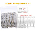 0402 0603 0805 1206 2512 0ohm-10Mohm SMD Chip Fixed Resistor Assortment Kit Electronic components sample pack