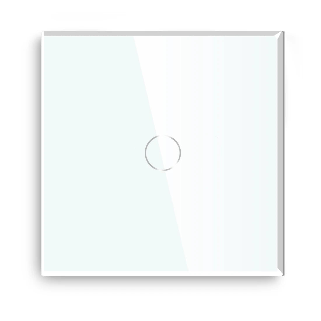 BSEED 1/2/3Gang Touch Switch Double Light Switch Triple Sensor Switch 1Way EU Standard Glass Panel Blue Back Light White Series