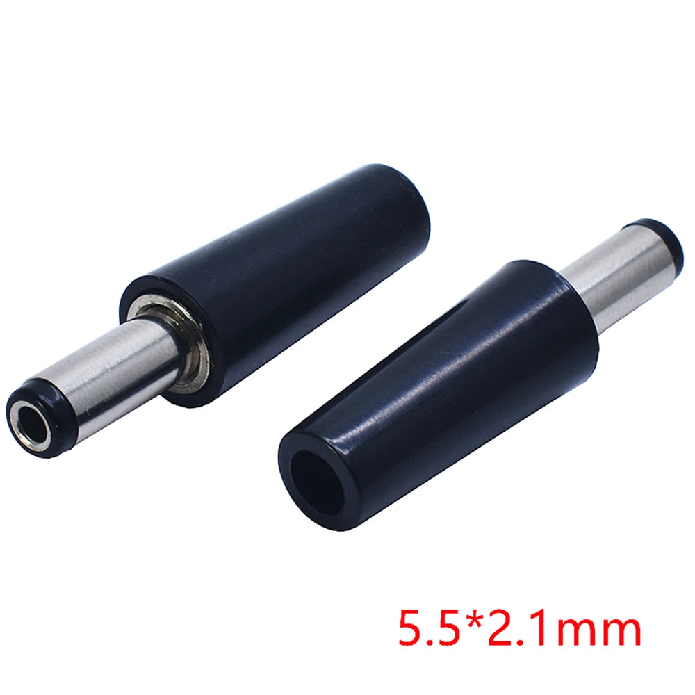 5/10PCS DC Power Plug Connector 5.5*2.5 / 5.5*2.1 / 3.5*1.35mm DC Male Plug with Lock Welding Line DIY