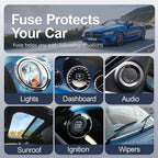 120 Micro Fuses, Thin Micro Fuse Kit, Car/RV/Truck/Motor Micro Fuse Combination Kit (2Amp -40A) +1 Car Fuse Puller