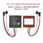 DC 12V 3A Touch Switch Sensor Stepless LED Inductive Dimmer Bathroom Mirror Lamp Dimming Control Switch for Led Light Mirror