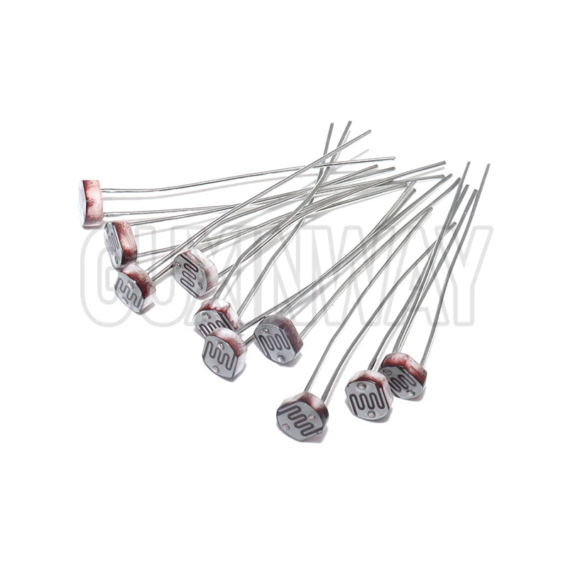 50PCS/lot LDR Photo Light Sensitive Resistor Photoelectric Photoresistor 5528 5506 5516 5537 5539 GL5528 For Arduino