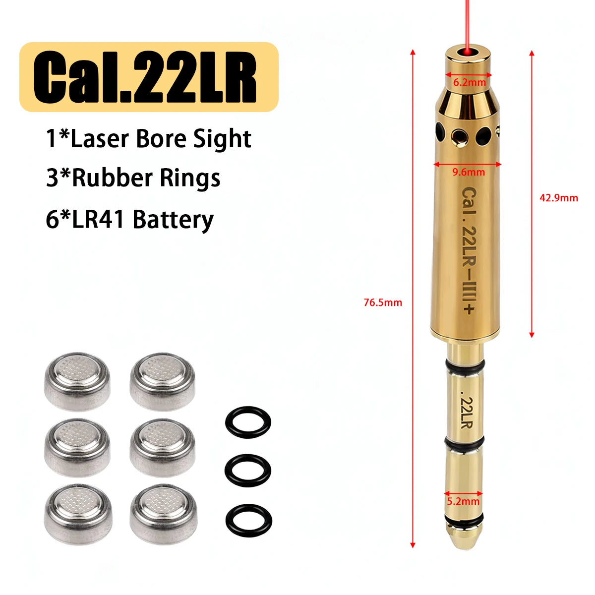 9mm 38SPL 22LR 12GA CAL177 7mm 6.5mm Training Bullet Bore Sight Voice Controlled Laser Dual-purpose for Training and Calibration