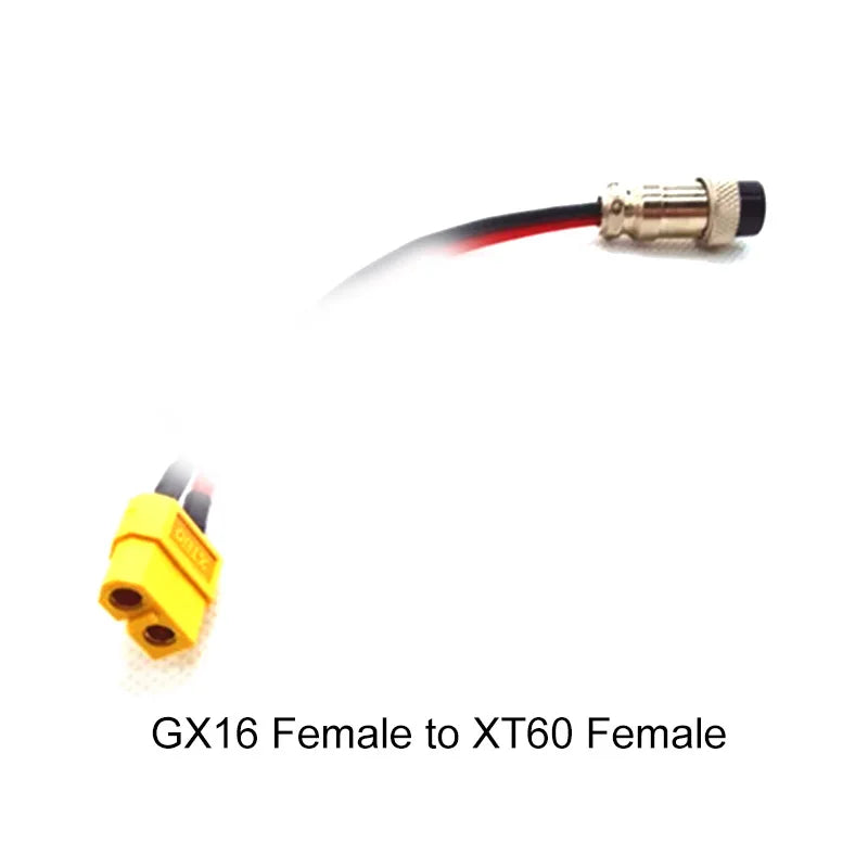GX16 3Pin to XT60 Male/Female Aviation Plug Charging Connector for ZERO8X/10X/11X Electric Scooter Socket Plug Power Output Line