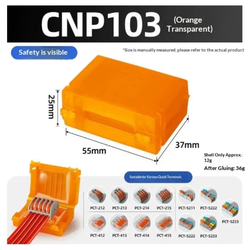 New! 1 Set Waterproof CNP106 IPX8 Mini Gel Wire Connector Junction Box Outdoor Easy Universal Wiring Rainproof Terminal Blocks