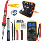 80W Digital Electric Soldering Iron Set Kit 220V 110V Temperature  Adjustable LCD Display Solder Welding Iron Tool Tips