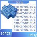 10PCS SRD-03VDC-SL-C SRD-05VDC-SL-C SRD-06VDC-SL-C SRD-09VDC-SL-C SRD-12VDC-SL-C SRD-18VDC-SL-C SRD-24VDC-SL-C Srd-48vd relay