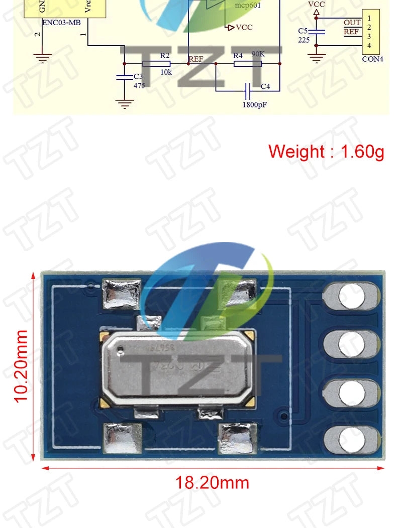 GREATZT GY-35-RC ENC-03RC Single Axis Gyroscope Analog Gyroscope Sensor Module for Arduino