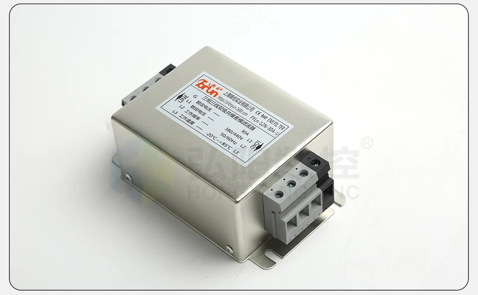 EMI Power Filter Fyln-12N-30A-U Universal 3-Phase Filter 30A 380V AC Power Electromagnetic Inverter Servo Filter