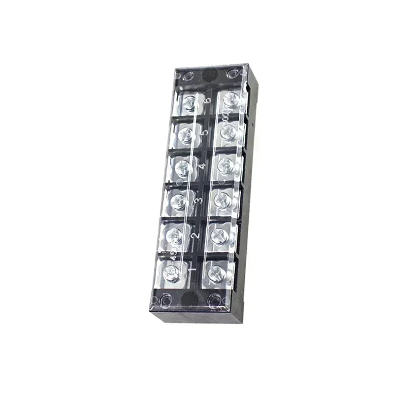 TB1503 TB2503 TB4512 Screw Terminal Block Barrier Strip 15A 25A 45A Wire Connector with Flame Retardant PC Cover for DIN Rail