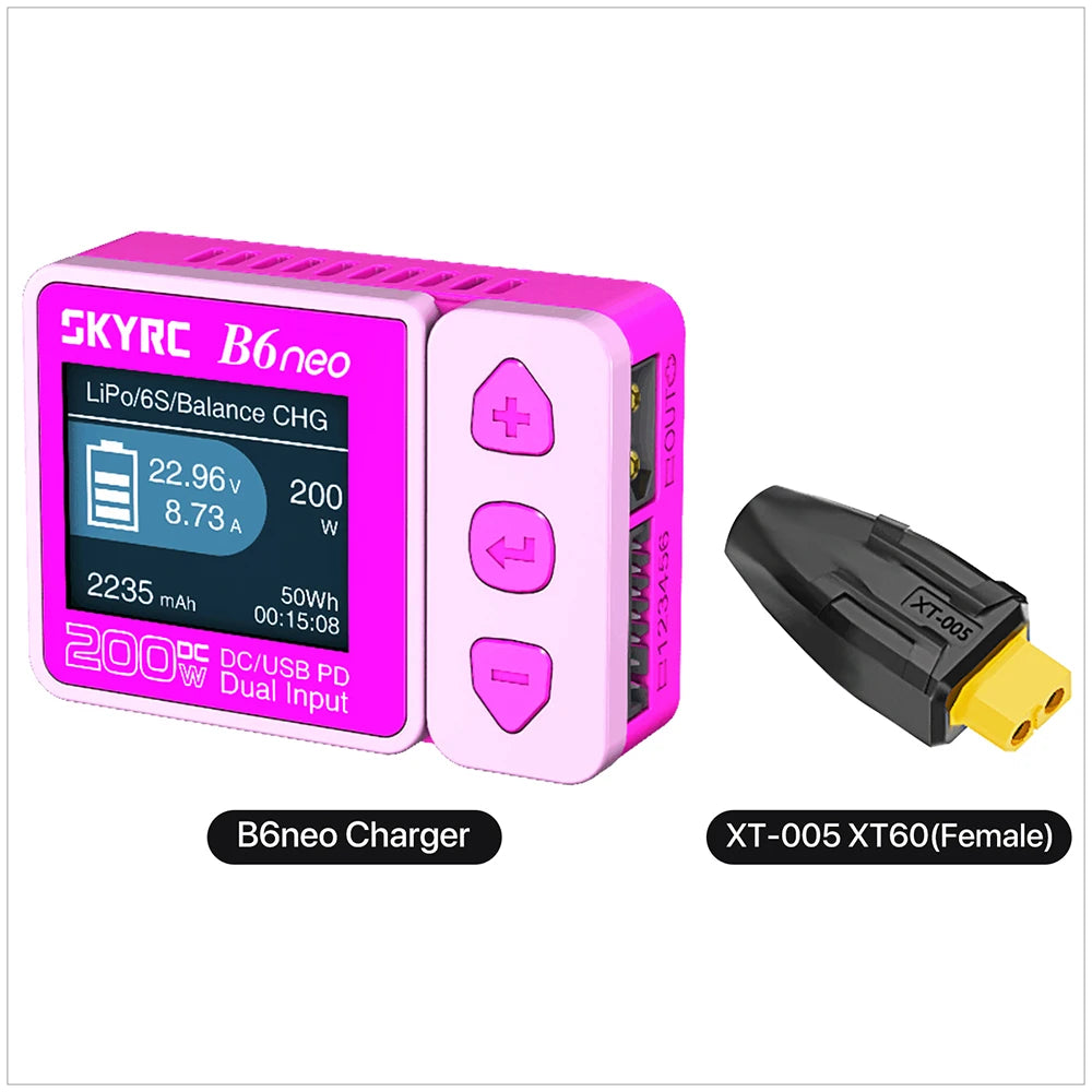 SKYRC B6neo / B6neo+ LiPo Battery Smart Balance Charger DC 200W PD 80W Input for RC Model Car Ship Boat Airplane