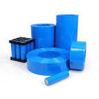 1/5m Blue PVC Heat Shrink Tube Width 50mm ~ 500mm Insulated Sleeve Protection Wrap 18650/21700/26650 Lipo Battery Films Case