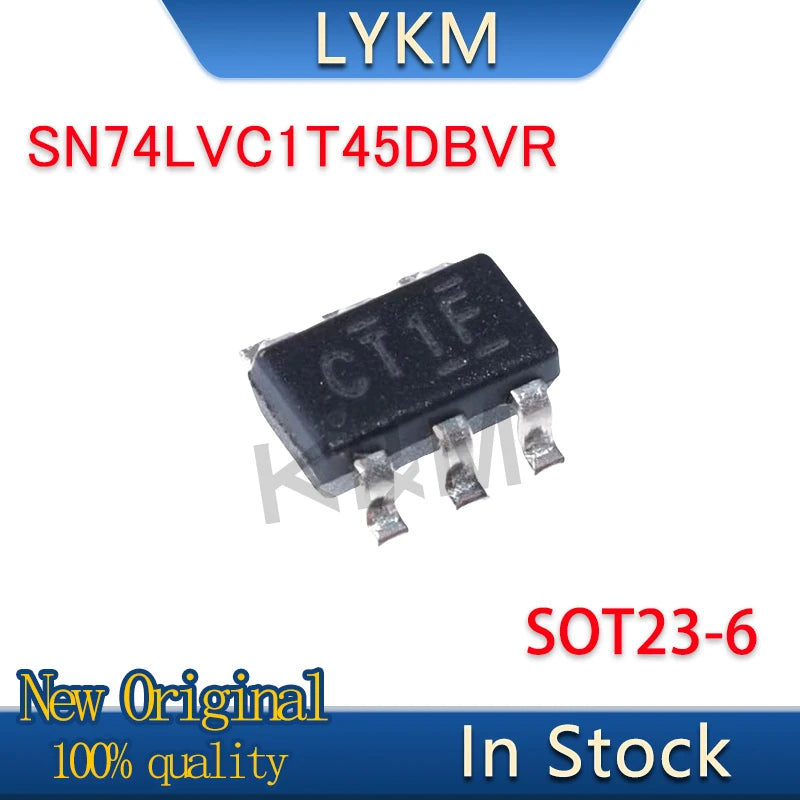10/PCS New Original SN74LVC1T45DBVR SN74LVC1T45 Screen printing CT1F SOT23-6 Level shifter chip In Stock