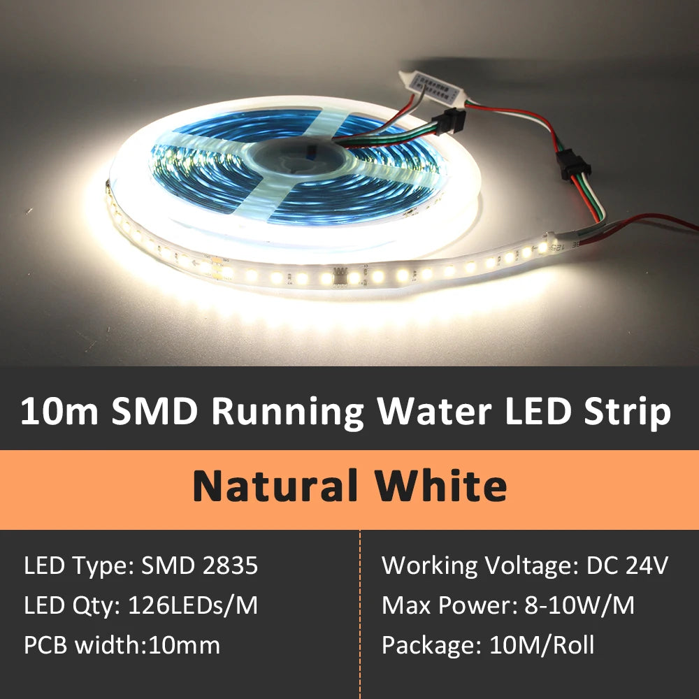 WS2811 Horse Race Running Water Led Strip 24V COB 360LEDs/M SMD 120LEDs/M Touch Controller Sync Controller 1to4 1to8 Sequential