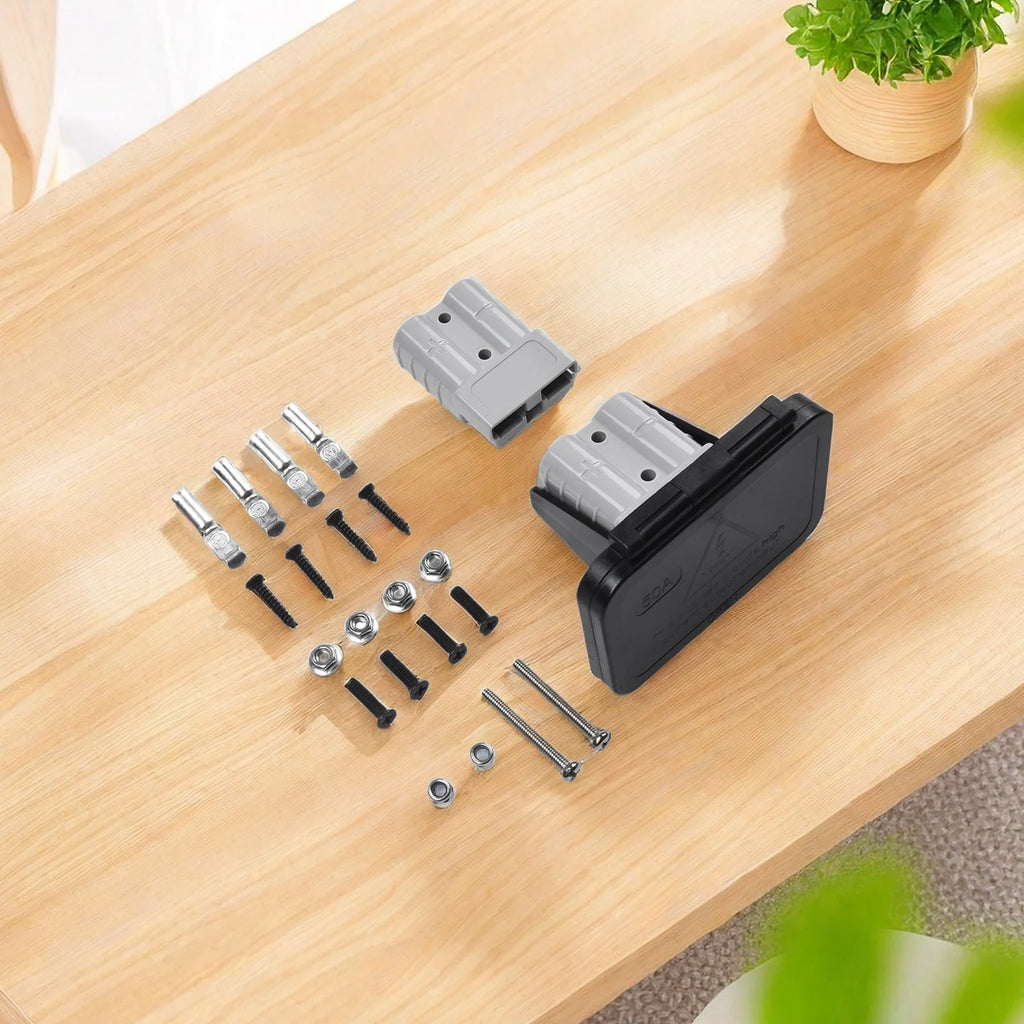 1 Set 50A Twin Dual Flush Mount Bracket For Anderson Plug Connector Flush Mounts Brackets Panel Cover For Caravan Yacht Panels