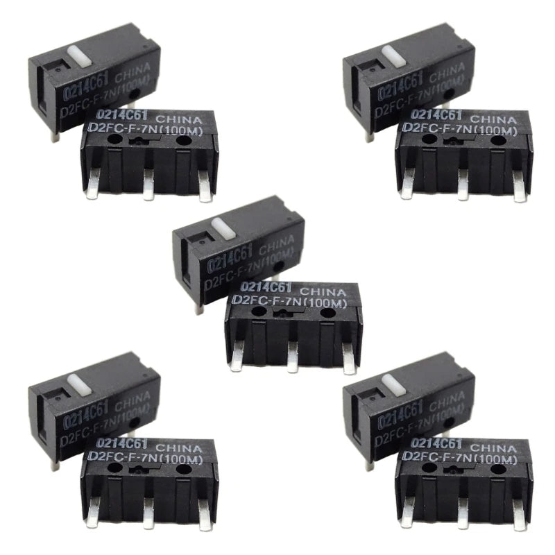 2/10Pcs 100M Micro Switches D2FC-F-7N (100M) Mice Micro Switches Touch Switches Mice Button Fretting D2FC 7N Micro Hot