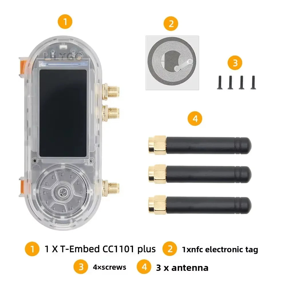 T-Embed CC1101 Plus ESP32-S3 Development Board Multifunctional Sub-1GHz 2.4GHz Dual RF Band 1.9" LCD NFC IR Remote IoT Module