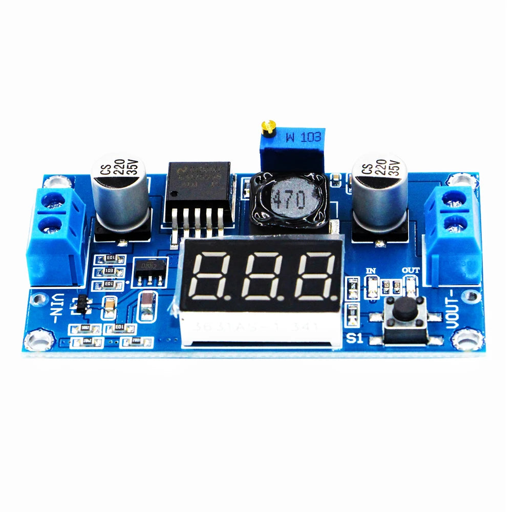 LM2596 DC-DC Step Down Converter Voltage Regulator 4V~40 to 1.3V-37V LED Display Voltmeter Buck Adapter Adjustable Power Supply