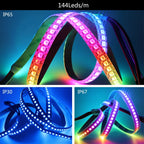 DC12V WS2815 DC5V WS2812B 5050 RGBIC LED Strip WS2812 30/60/74/96/144Leds/Pixels/m Individually Addressable Light IP30/65/67