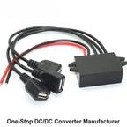 Car Power Converters 12V 24V to 5V 6A 30W Power Adapter DC Step Down Buck Power Converter with Triple USB Output for Car Phone C