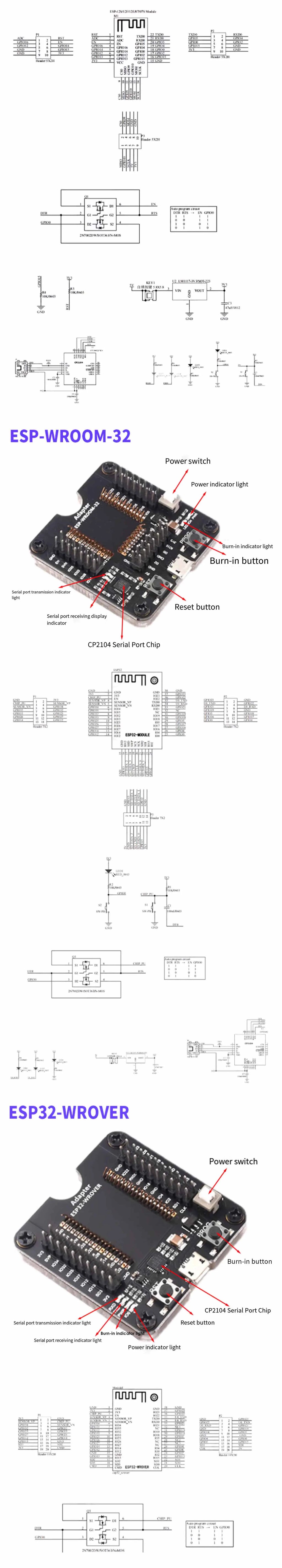 ESP32 ESP8266 Test Fixture Burner, Downloader Programmer for ESP-32 ESP-12F/12S/07S Modules
