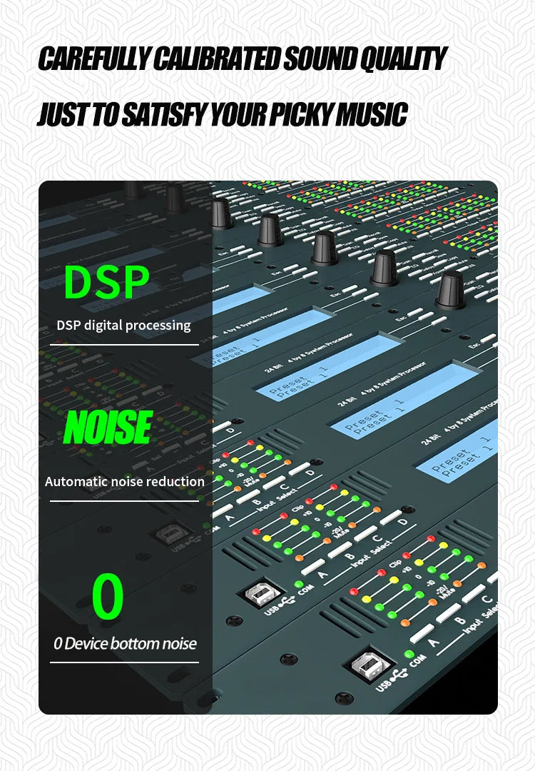 PaulKitson Professional Digital Signal Processor 4In 8Out 4.8SP DSP Speaker Management Professional Audio Stage Equipment System